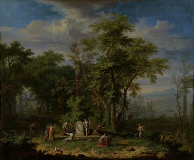 Paisaje arcádico con un sacrificio ceremonial
Paisaje arcádico con un banquete de sacrificio de Jan van Huysum