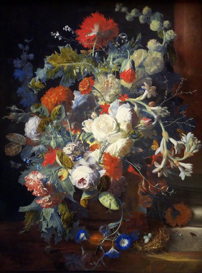 Ramo de flores en una columna de Jan van Huysum