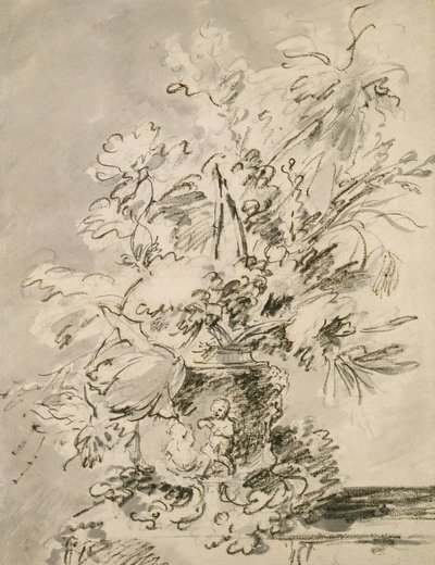 Flores en una urna de Jan van Huysum
