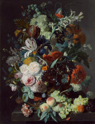 Naturaleza Muerta con Flores y Frutas de Jan van Huysum