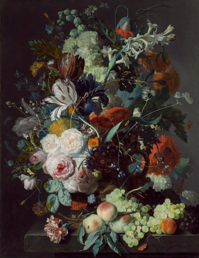 Naturaleza muerta con flores y frutas, c.1715 de Jan van Huysum
