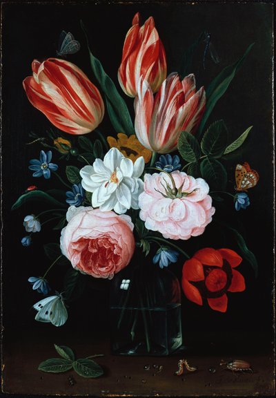 Flores en un jarrón de Jan van Kessel