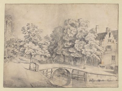 Vista del Leidsegracht en Ámsterdam, vista desde el Keizersgracht de Jan van Kessel