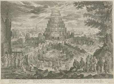 Nimrod hace construir la Torre de Babel Biblia real (título de la serie) de Jan van Londerseel