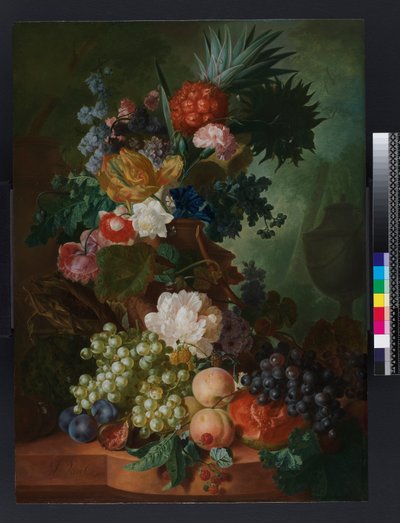 Jarrón de flores y frutas, antes de 1808 de Jan van Os