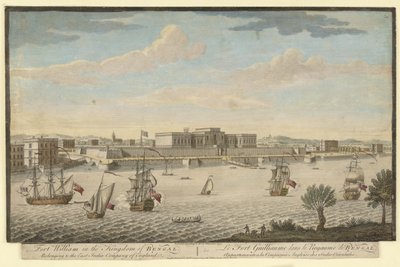 Fort William en el Reino de Bengala perteneciente a la Compañía de las Indias Orientales de Inglaterra de Jan van Ryne