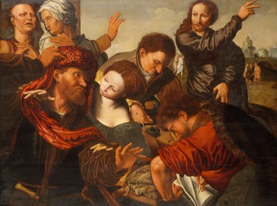 La llamada de Mateo, c.1524-64 de Jan van Sanders workshop of Hemessen
