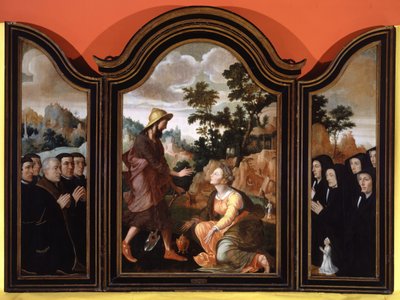 Noli Me Tangere, donantes en las alas, 1548-1554 de Jan van Scorel