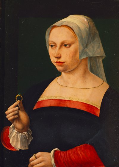 Retrato de una Dama con un Anillo de Jan van Scorel