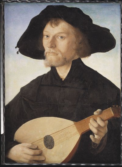 Retrato de un laudista de Jan van Scorel