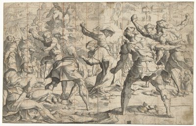 Lapidación de Esteban de Jan van Scorel