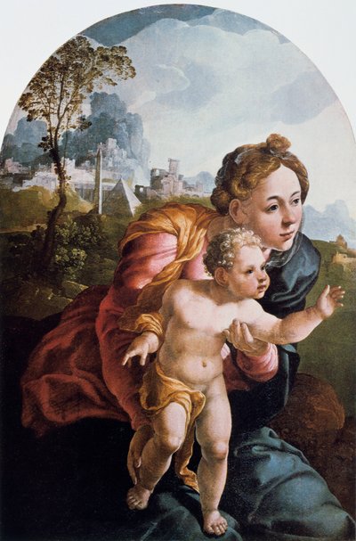 La Virgen y el Niño, siglo XVI de Jan van Scorel