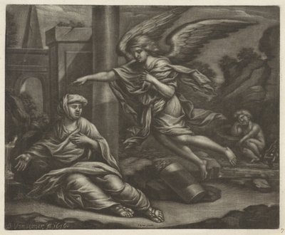 Agar e Ismael en el desierto de Jan van Somer