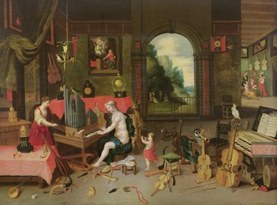 Alegoría del Oído de Jan van and Balen, Hendrik van Kessel