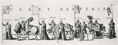 Armas de Castilla y León en el cortejo fúnebre del Emperador Carlos V, 1559 de Jan van and Doetechum Doetechum the elder