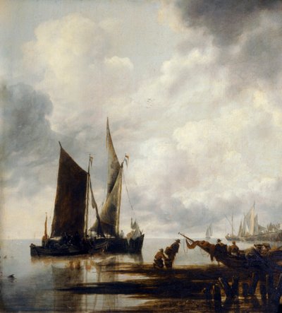 Sea Piece (óleo sobre lienzo) de Jan van de Capelle or Cappelle