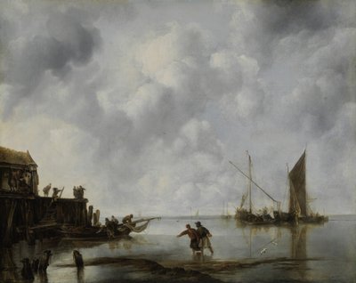 Barcos de pesca en calma de Jan van de Cappelle
