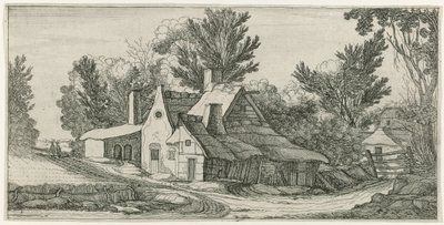 paisaje con granjas de Jan van de Velde (II) (manner of)