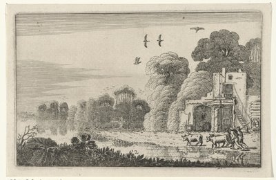 Figuren conoció a Koeien bij een ruïne Ruinas (título de la serie) (título de la serie) de Jan van de Velde (II)