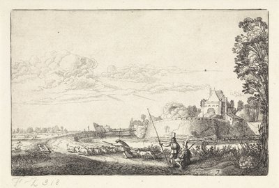 Paisaje con Zijlpoort en Haarlem Paisajes (título de la serie) Amenissimae aliquot requculae (título de la serie) de Jan van de Velde (II)