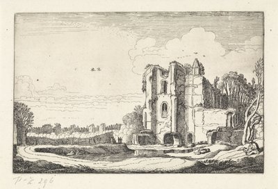 Ruinas del castillo de Brederode kasteel Paisajes (título de la serie) Amenissimae aliquot requculae (título de la serie) de Jan van de Velde (II)