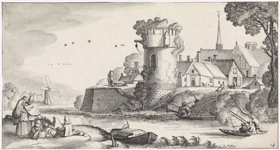 Atalaya en un río Paisajes lúdicos y poemas entretenidos (título de la serie) de Jan van de Velde (II)