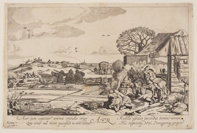 Aire (con vistas a Haarlem), de Los cuatro elementos de Jan van de Velde II