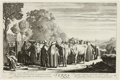 Tierra, plato uno de Los cuatro elementos de Jan van de Velde II