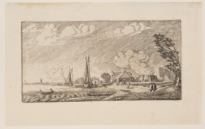 Lime-Kiln in Stormy Weather, de Six Landscapes de Jan van de Velde II