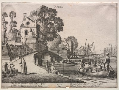 Los doce meses: Abril de Jan van de Velde II