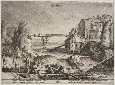 Los doce meses: Octubre de Jan van de Velde II