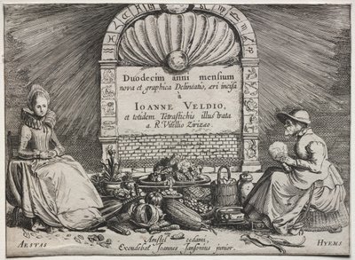 Los doce meses: Página de título de Jan van de Velde II
