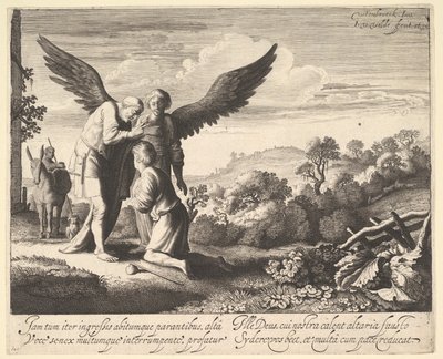 Tobías bendecido por Tobit ciego, 1620-41 de Jan van de Velde II