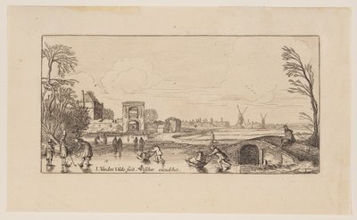 Paisaje de invierno, de Seis paisajes de Jan van de Velde II