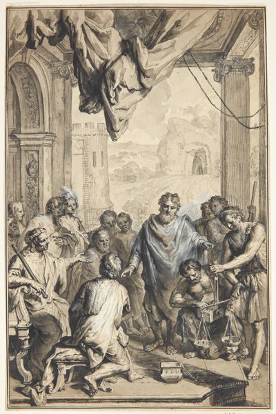 Escena antigua(?) de Jan van den Hoecke