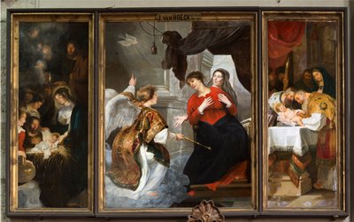 Iglesia parroquial (Parochiekerk Onze-Lieve-Vrouw). Interior. Pintura de Jan van den Hoecke
