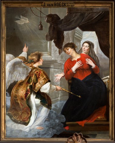 Iglesia parroquial (Parochiekerk Onze-Lieve-Vrouw). Interior. Pintura de Jan van den Hoecke