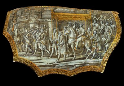Escudo de desfile según Giovanni Stradanus: Entrada de Cosimo I ... de Jan van der (1523-1605) Straet