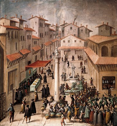 Piazza del Mercato Vecchio, Florencia de Jan van der Straet