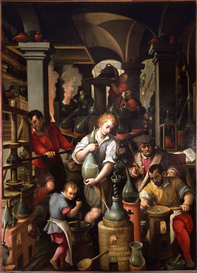 El taller del alquimista de Jan van der Straet