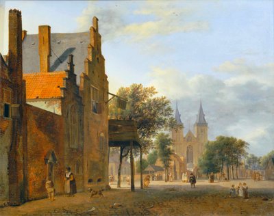 Place et eglise Saint-Victor à Xanten - Plaza e iglesia Saint Victor en Xanten ... de Jan van der (manner of) Heyden