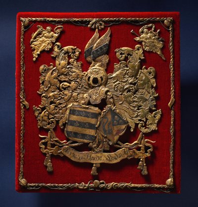 Escudos de armas familiares de Jan van der Heyden y Sara ter Hiel de Jan van der Heyden