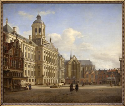 La presa con el nuevo ayuntamiento de Amsterdam de Jan van der Heyden