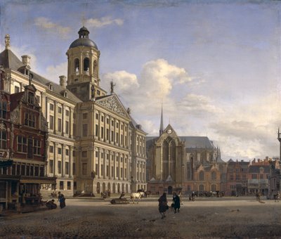 El Nuevo Ayuntamiento, Ámsterdam, 1668 de Jan van der Heyden