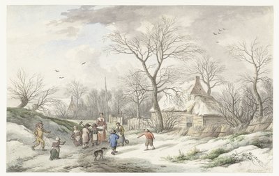 Invierno: reunión para el martes de carnaval de Jan van der Meer (II)