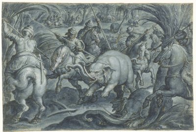 Caza de elefantes de Jan van der Straet