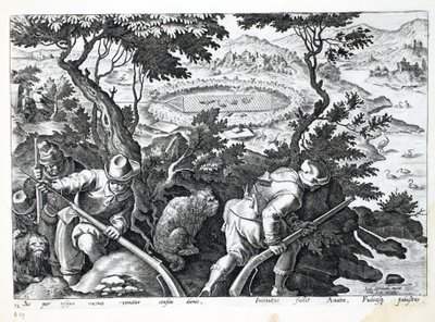 Caza de patos, ilustración de 