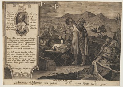 El astrolabio - Américo Vespucio, de Nova Reperta de Jan van der Straet