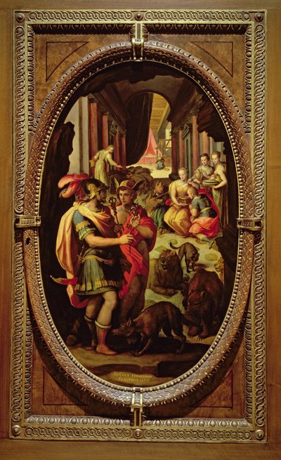 Ulises, Mercurio y Circe, 1570 de Jan van der Straet