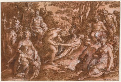 El desollamiento de Marsyas de Jan van der Straet, called Johannes Stradanus